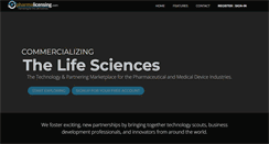 Desktop Screenshot of pharmalicensing.com