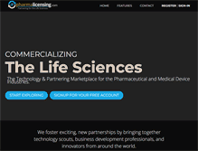 Tablet Screenshot of pharmalicensing.com